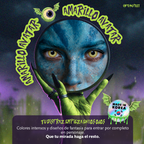 Pupilentes de fantasía Amarillo Avatar de Optioutlet vistos de cerca