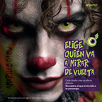 Modelo caracterizado con los pupilentes de fantasía Amarillo Glow