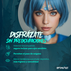 Modelo usando los pupilentes de fantasía Azul Mercury