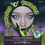 Pupilentes de fantasía Blanco Gato de Optioutlet vistos de cerca