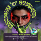Pupilentes de fantasía Demonio Carmesí de Optioutlet vistos de cerca