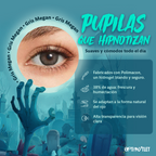 Ficha técnica de los pupilentes Gris Megan: Polimacon, 38% de agua