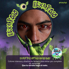 Pupilentes de fantasía Hexa Rojo de Optioutlet vistos de cerca