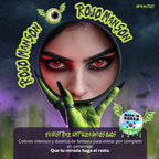 Pupilentes de fantasía Rojo Manson de Optioutlet vistos de cerca