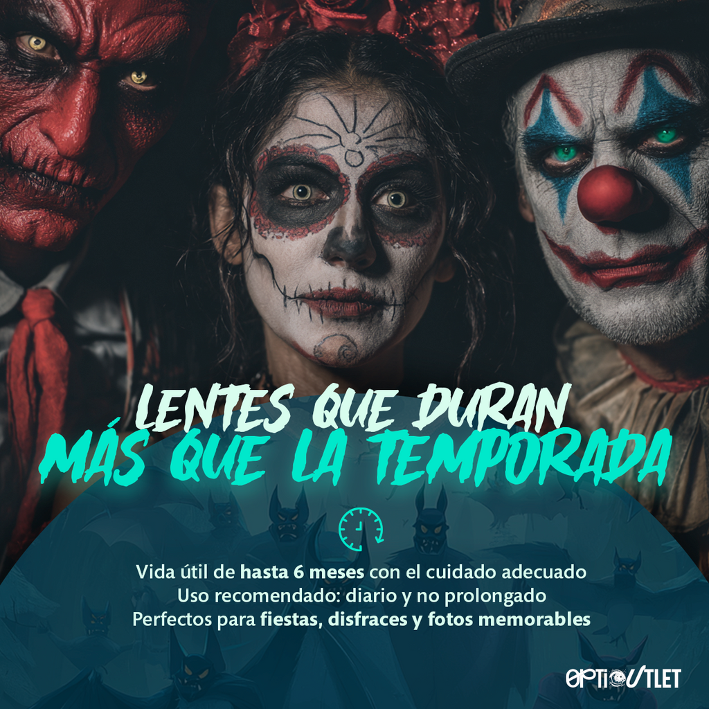 Los pupilentes Rojo Neón duran hasta 6 meses con el cuidado adecuado