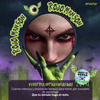 Pupilentes de fantasía Rojo Pentagrama de Optioutlet vistos de cerca