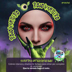 Pupilentes de fantasía Rojo Vampiro de Optioutlet vistos de cerca