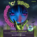 Pupilentes de fantasía Rosa Neón de Optioutlet vistos de cerca