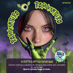 Pupilentes de fantasía Rosa Vampiro de Optioutlet vistos de cerca