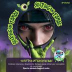 Pupilentes de fantasía Sharingan Tomoe de Optioutlet vistos de cerca