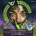 Pupilentes de fantasía Verde Duende de Optioutlet vistos de cerca