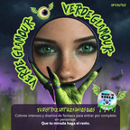 Pupilentes de fantasía Verde Glamour de Optioutlet vistos de cerca